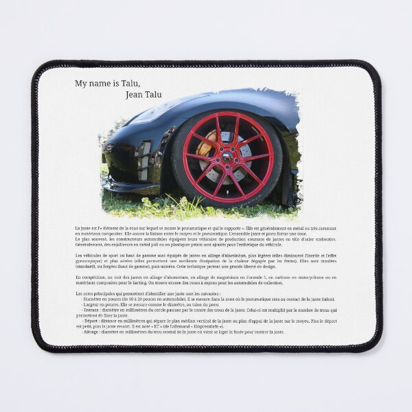 Item preview, My name is Talu, Jean Talu designed and sold by TTWorld Racing, pour les passionnés d'automobile.