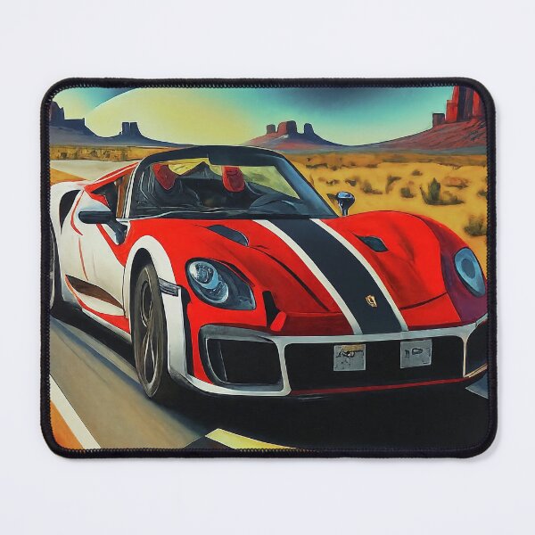 Item preview, Desert Racer – Red Supercar Speeding Through Monument Valley designed and sold by Victor Shadehorn.