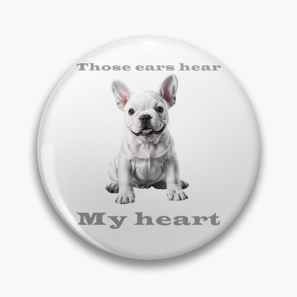 Item preview, White Baby French Bulldog designed and sold by Pawtraitvibes.