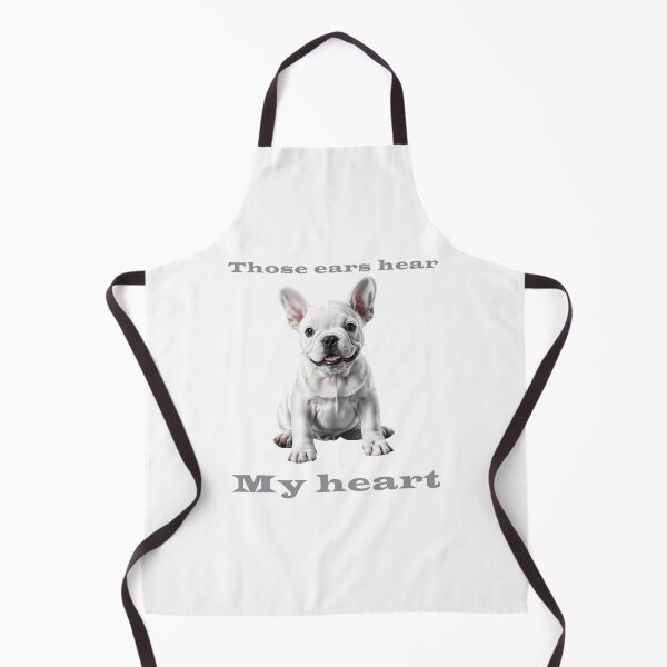 Aperçu de l'œuvre Bébé bouledogue français blanc créée et vendue par Pawtraitvibes.