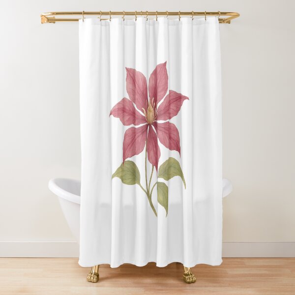 Item preview, A watercolor illustration of Clematis designed and sold by GentleMuse.