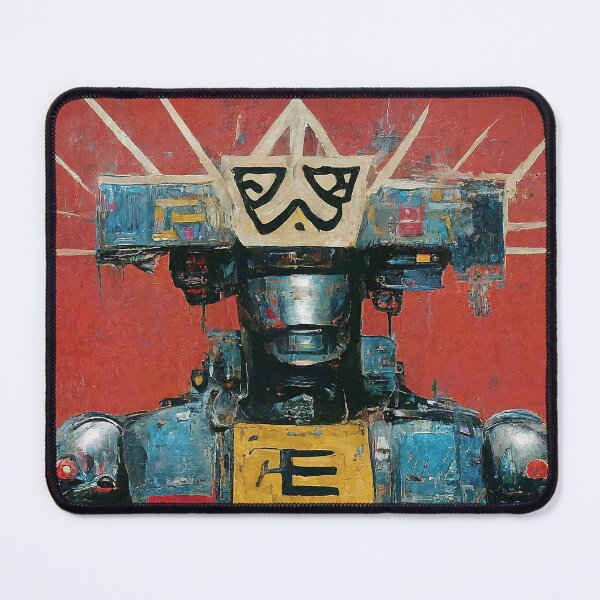 Item preview, Neo-Shogun Bot – Cyberpunk Samurai Mecha with Abstract Graffiti Style designed and sold by Victor Shadehorn.