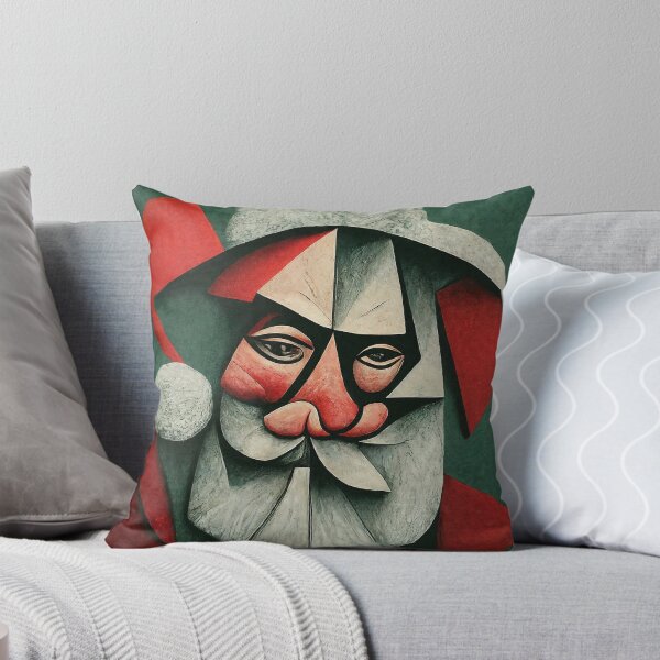 Item preview, Cubist Claus – Abstract Geometric Santa Portrait in Modern Art Style designed and sold by Victor Shadehorn.