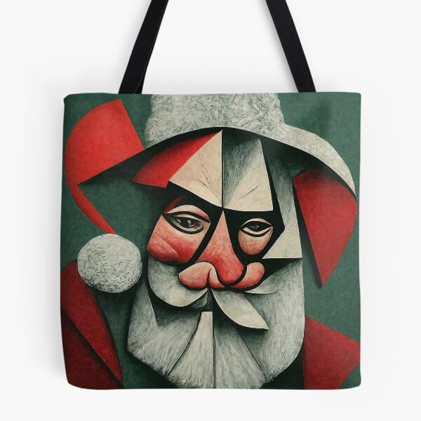 Item preview, Cubist Claus – Abstract Geometric Santa Portrait in Modern Art Style designed and sold by Victor Shadehorn.