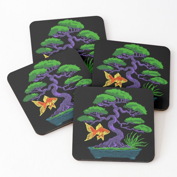 Item preview, Purple Green Bonsai with a Fish designed and sold by wildjellybeans.