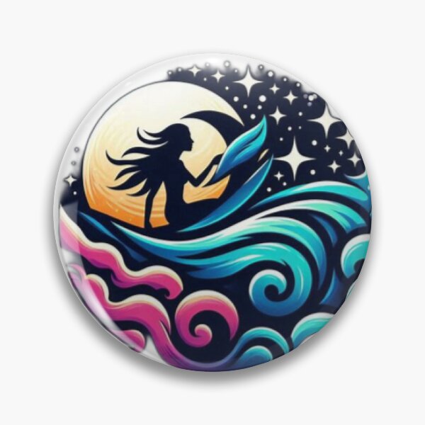 Item preview, Mermaid Moonlit Wave Art Print designed and sold by deepdrinks.