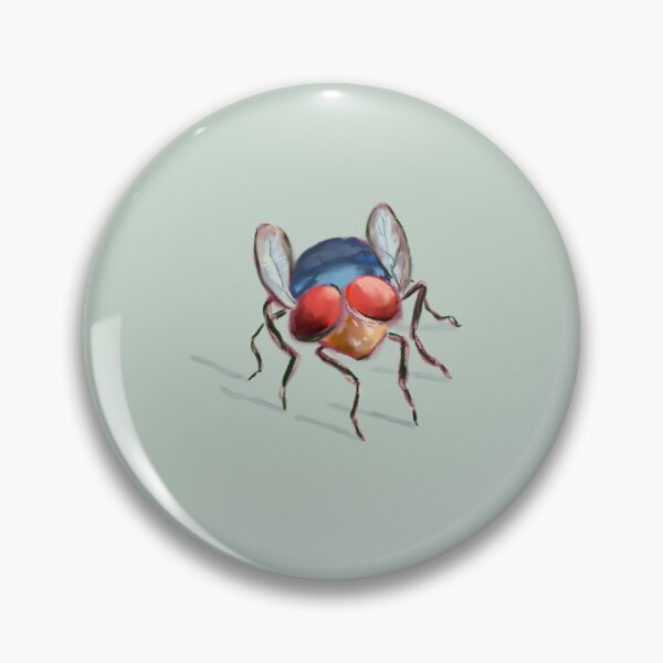 Item preview, Bold Screw Worm/Fly Illustration | Vivid Red-Eyed Blue Insect Art designed and sold by J-K-Smith.