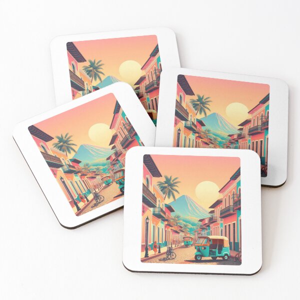 Item preview, Granada Nicaragua in 80s Style – Retro Cityscape Design for Apparel, Accessories & Gifts | AI Art for Travelers & City Fans designed and sold by knalpot-design.