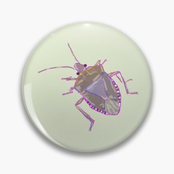 Item preview, Violet-Edged Shield Bug | Modern Entomology Art in Lavender & Taupe designed and sold by J-K-Smith.