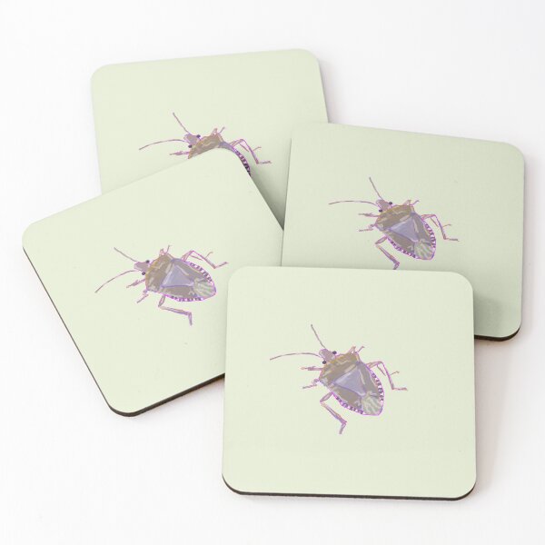 Item preview, Violet-Edged Shield Bug | Modern Entomology Art in Lavender & Taupe designed and sold by J-K-Smith.
