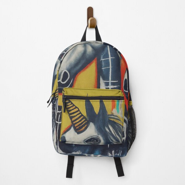Item preview, Electric Twins – Abstract Urban Unicorns on Yellow Canvas designed and sold by Victor Shadehorn.