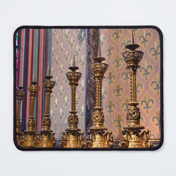 Item preview, Gold candle holders,Notre Dame cathedral interior, Paris,France designed and sold by goceris.