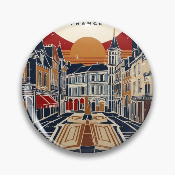 Item preview, Clermont Ferrand France 1950s Vintage Travel Tourism designed and sold by TravelersGems.