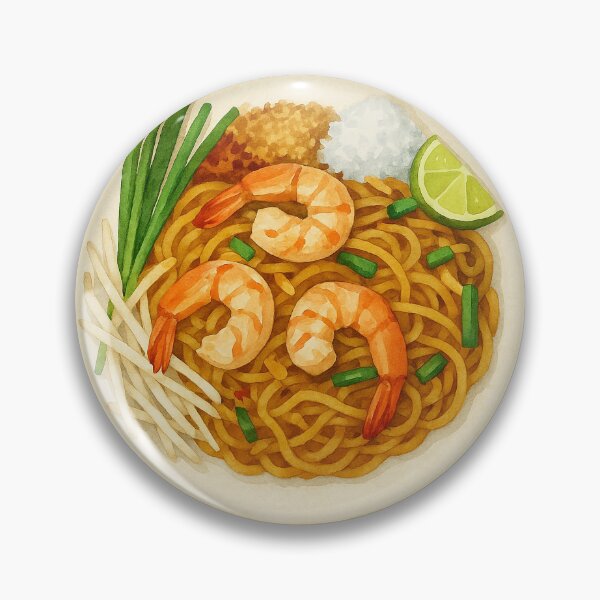 Item preview, Pad Thai Watercolor Food Art designed and sold by Patternicity.