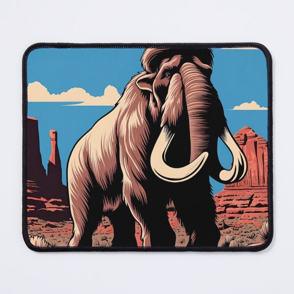 Item preview, Utah Mammoth – Desert Mammoth Line Art with Red Rock Canyon Scenery designed and sold by echowood26.