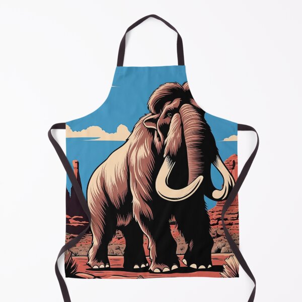 Item preview, Mamut de Utah: Arte lineal de un mamut del desierto con paisaje del Cañón Red Rock designed and sold by echowood26.