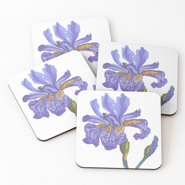 Item preview, Hand Painted Purple Iris Flower Gouache Painting designed and sold by Valerie Englehart.