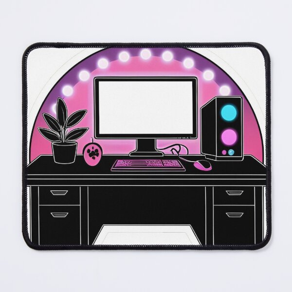 Item preview, Cozy Gaming Desk Setup – Minimalist Line Art of Monitor, Keyboard, and Mug designed and sold by echowood26.