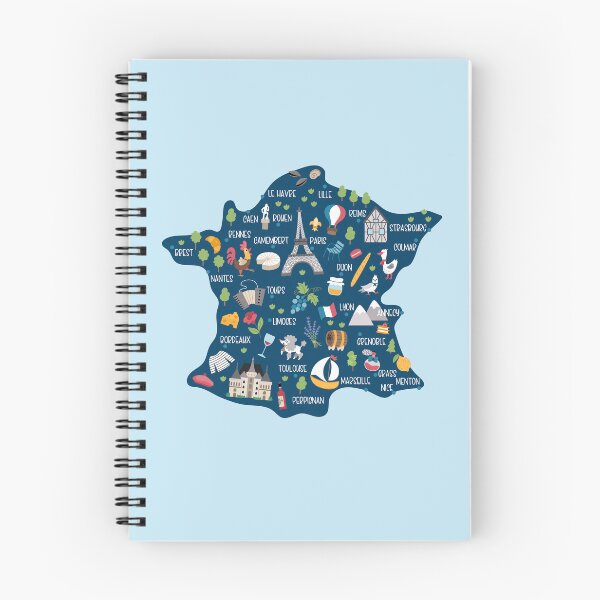 Item preview, Cute Illustrated Map of France with Famous Icons and Cities designed and sold by AnyMar2023.