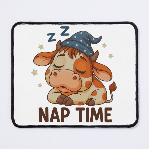 Item preview, Funny Sleepy Cow Cartoon - Nap Time designed and sold by branaghbel.