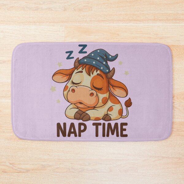 Item preview, Funny Sleepy Cow Cartoon - Nap Time  designed and sold by branaghbel.