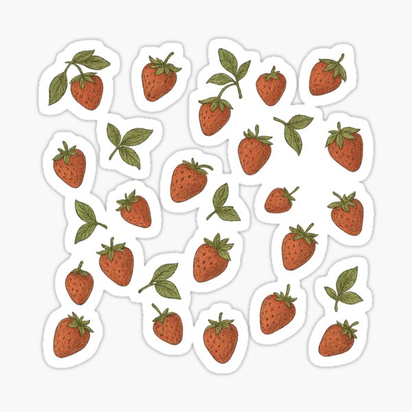 Item preview, Beautiful red strawberries summer pattern designed and sold by HandmadeMood.