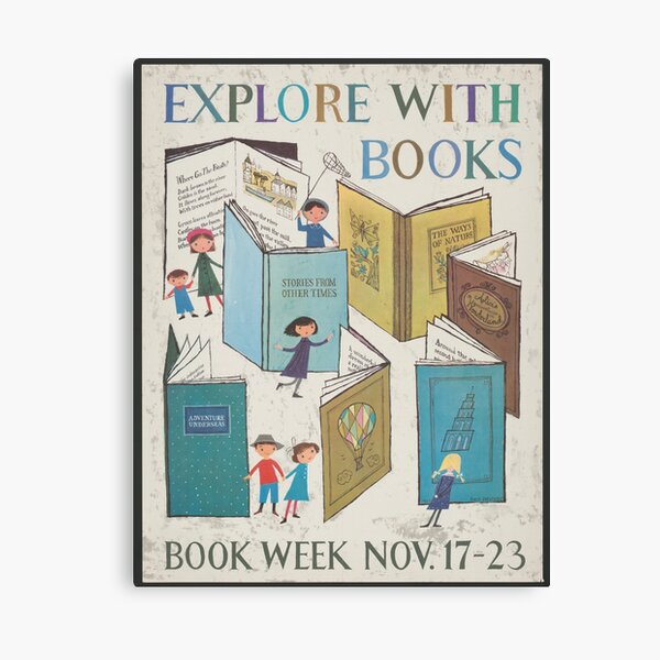 Item preview, Explore With Books Vintage Poster designed and sold by RainyDayTees.