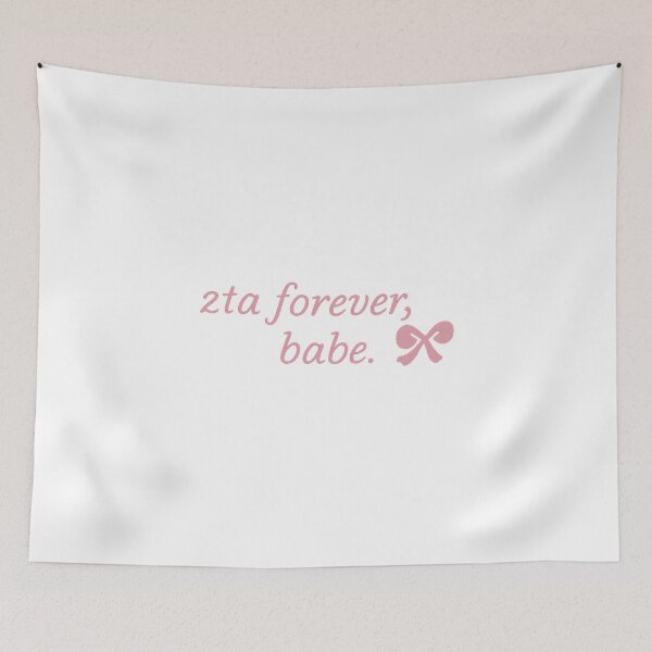 Item preview, zta forever, babe. - Coquette Pink Bow Script designed and sold by summer-loving.
