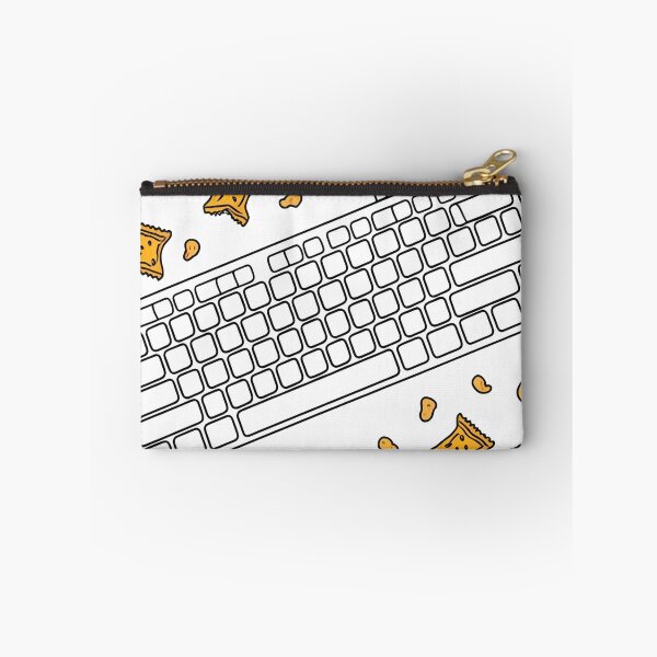 Item preview, Keyboard with Snacks – Cozy Line Art Illustration for Gamers and Foodies designed and sold by echowood26.