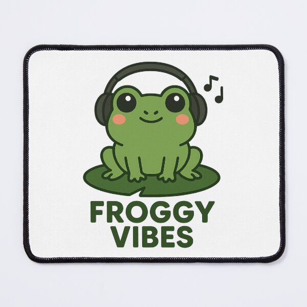 Item preview, Froggy Vibes - Cute Frog Listening to Music Sticker designed and sold by Simple Arts.