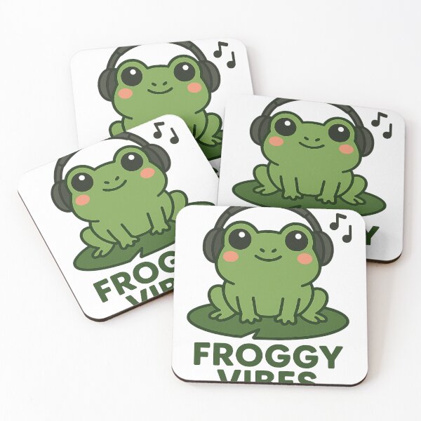 Item preview, Froggy Vibes - Cute Frog Listening to Music Sticker designed and sold by Simple Arts.