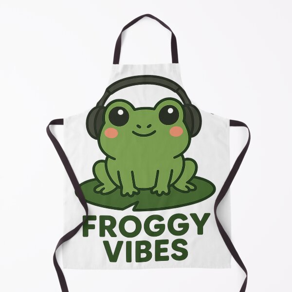 Item preview, Froggy Vibes - Cute Frog Listening to Music Sticker designed and sold by Simple Arts.