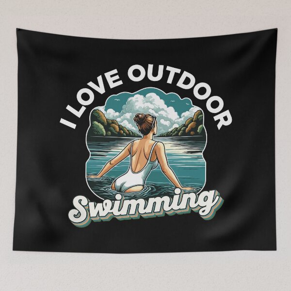 Artikelvorschau, Ich liebe Schwimmen im Freien - Schwimmerin entworfen und verkauft von MO DESIGNS.