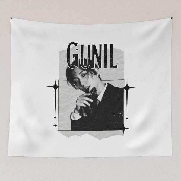 Item preview, Gunil Xdinary Heroes Kpop Boy Band Monochrome Black and White Collage Art Design designed and sold by HELL0WBELLO.