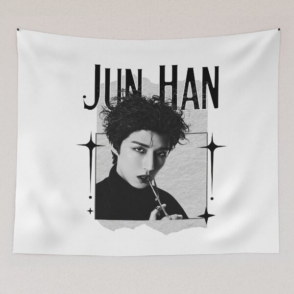 Item preview, Jun Han Xdinary Heroes Kpop Boy Band Monochrome Black and White Collage Art Design designed and sold by HELL0WBELLO.