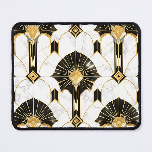 Item preview, Luxury Art Deco Marble – Seamless Pattern with Gold Veins and Geometry designed and sold by Dino-Lune.