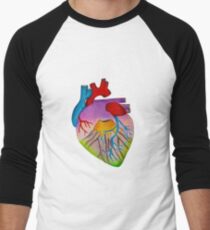 A Volcanic Heart Men's Baseball ¾ T-Shirt
