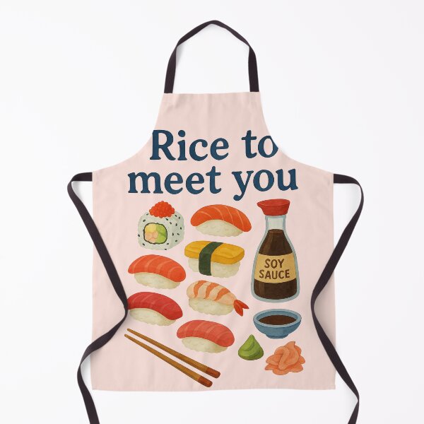 Artikelvorschau, Reis zum Treffen mit dir, Sushi-Wortspiel-Kunst entworfen und verkauft von Patternicity.