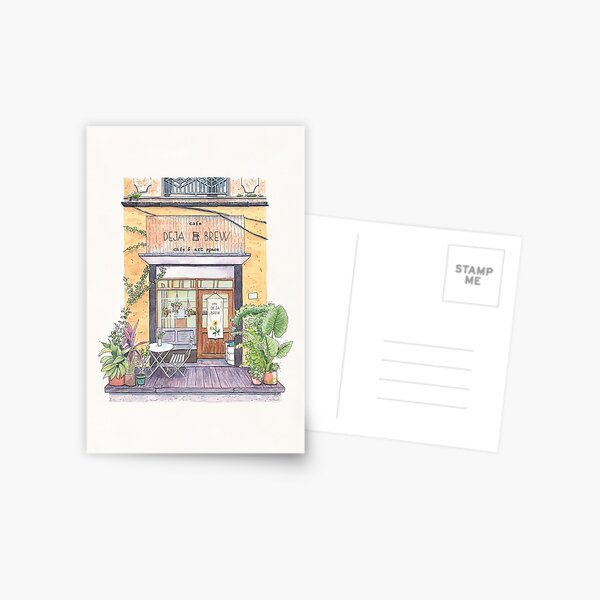 Elodie Plume - Cafe DeJa Brew, Yangon, Myanmar Carte postale