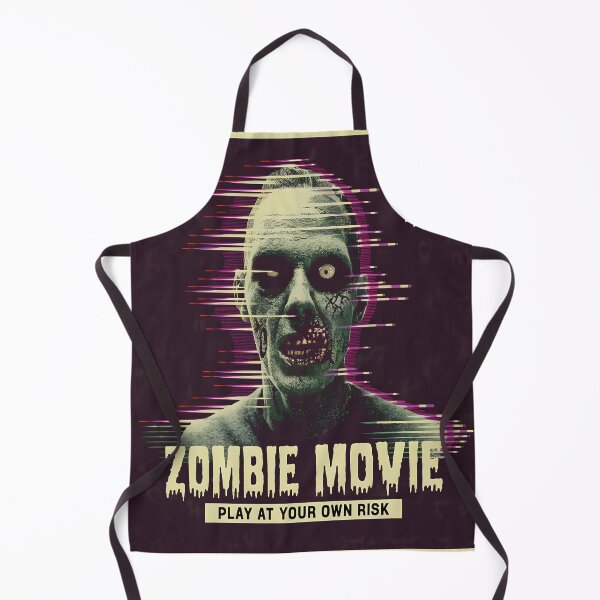 Item preview, Retro Glitch Zombie Movie T-Shirt – VHS Horror Style "Play at Your Own Risk" designed and sold by al21ex.