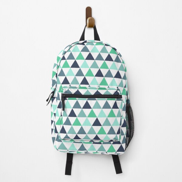 Item preview, Geometric Triangle All-Over Pattern in Teal Green Blue designed and sold by wendymariemedia.