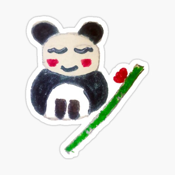 Panda plus Bamboo Equals BFF Sticker