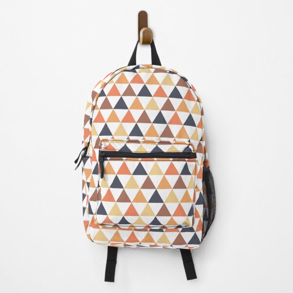 Item preview, Geometric Triangle All-Over Pattern in Golden Yellow Orange Navy Blue designed and sold by wendymariemedia.