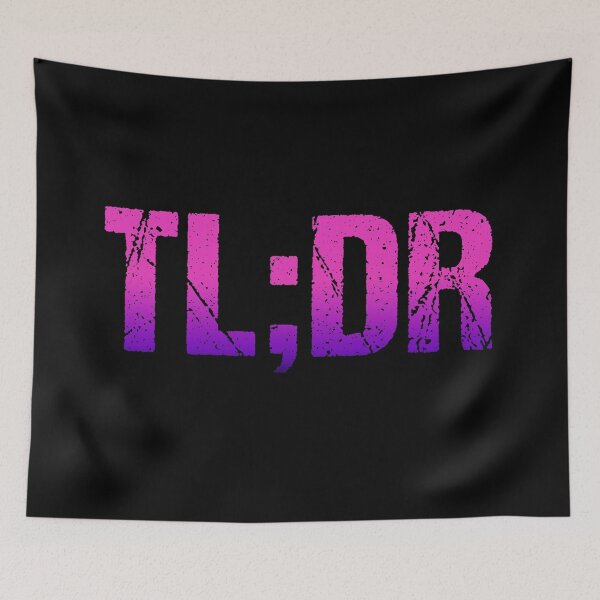Item preview, TL;DR – Too Long; Didn’t Read in Dark Pink designed and sold by Memes N Lore .