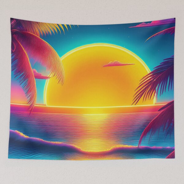 Item preview, Sunset serenade neon colored  designed and sold by Design your dreams.