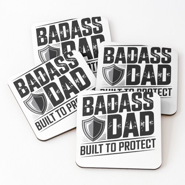 Item preview, Badass Dad – Bold Masculine Typography with Shield Icon designed and sold by ARTReMi.