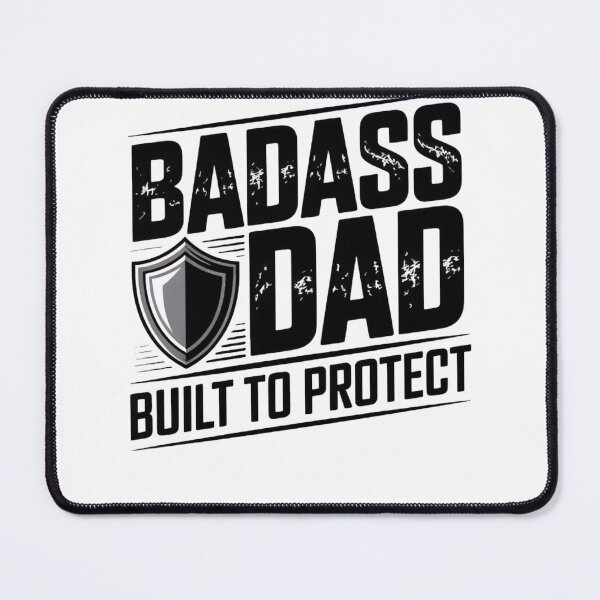 Item preview, Badass Dad – Bold Masculine Typography with Shield Icon designed and sold by ARTReMi.