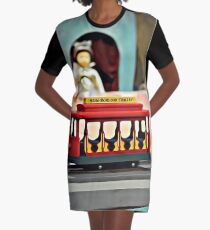 Full Color Neighborhood Trolley - Mr Rogers Neighborhood Graphic T-Shirt Dress