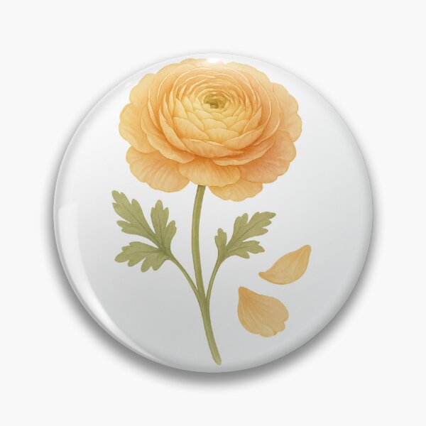 Item preview, A watercolor illustration of Ranunculus designed and sold by GentleMuse.