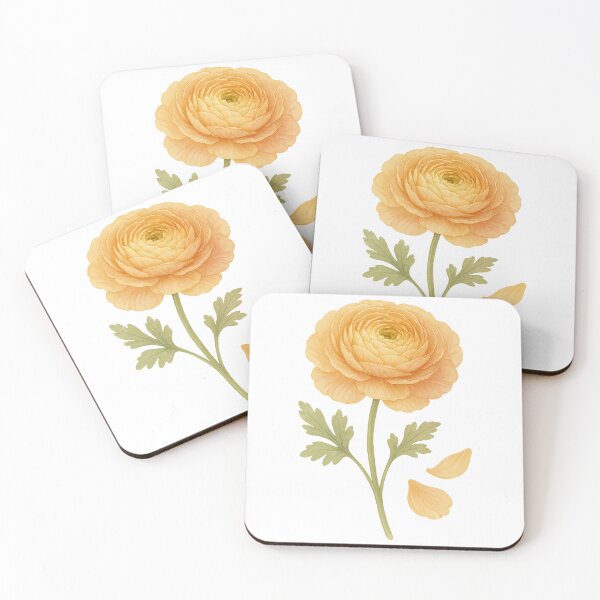 Item preview, A watercolor illustration of Ranunculus designed and sold by GentleMuse.